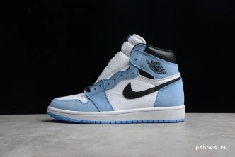 555088-134 Black University High 1 White Jordan Blue AIR Retro 0909